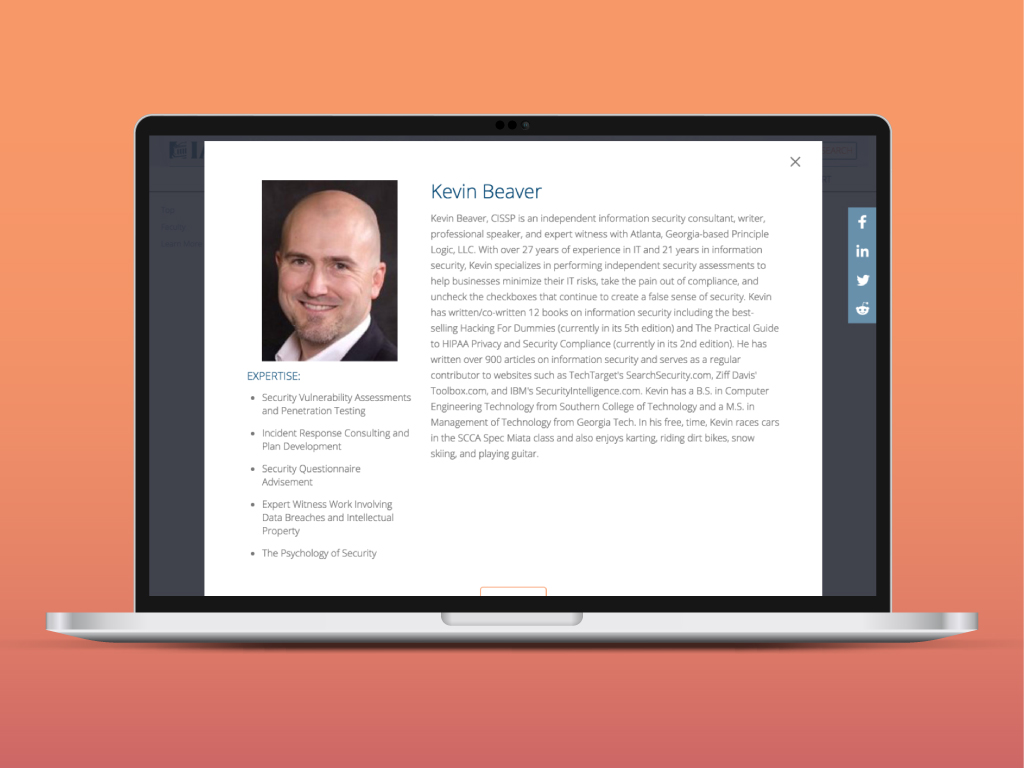 IANS Website - Faculty Overlay
