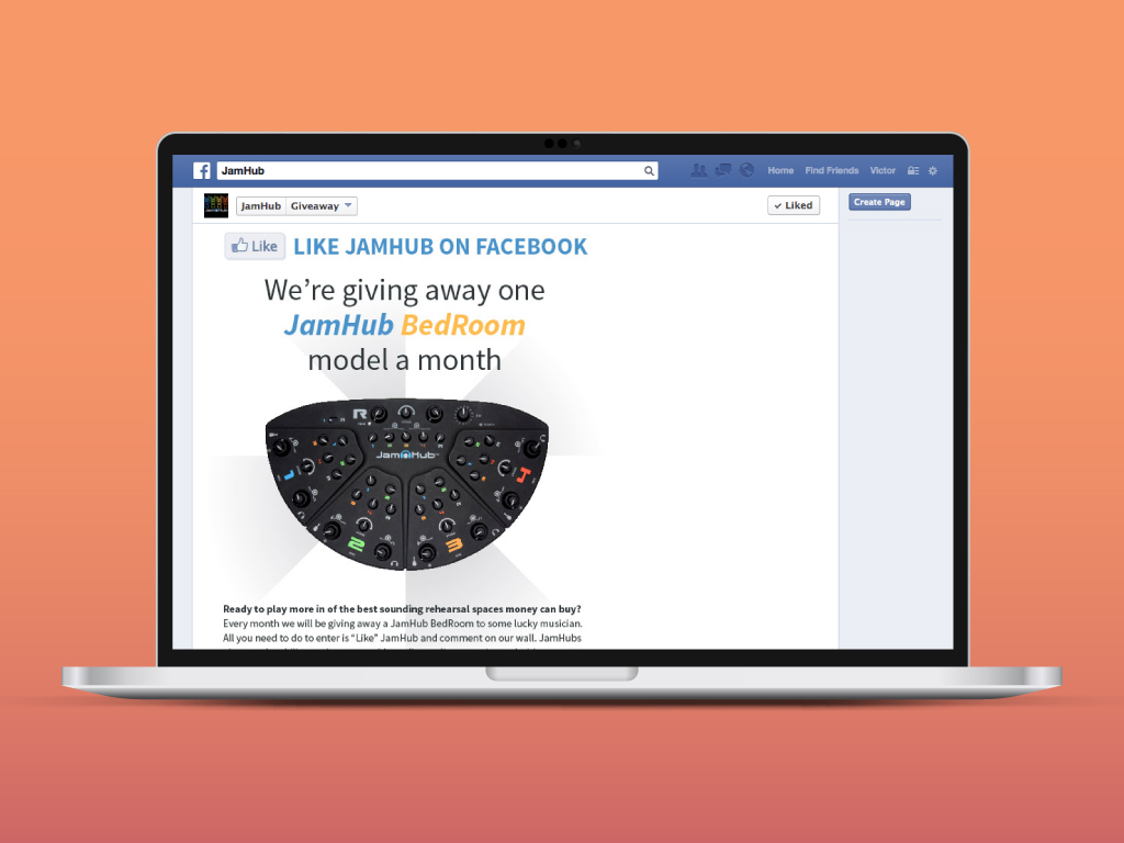JamHub Facebook Competition Graphic