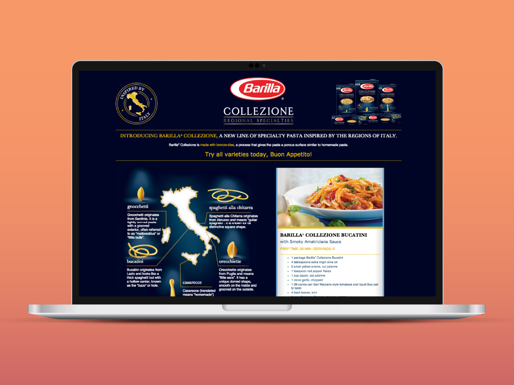 Barilla Landing Page
