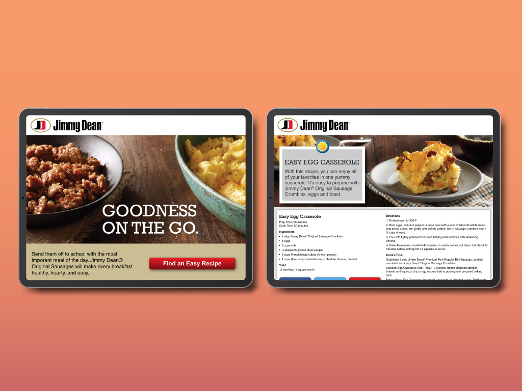 Jimmy Dean iPad Ad