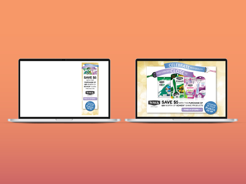 Schick Ad & Landing Page