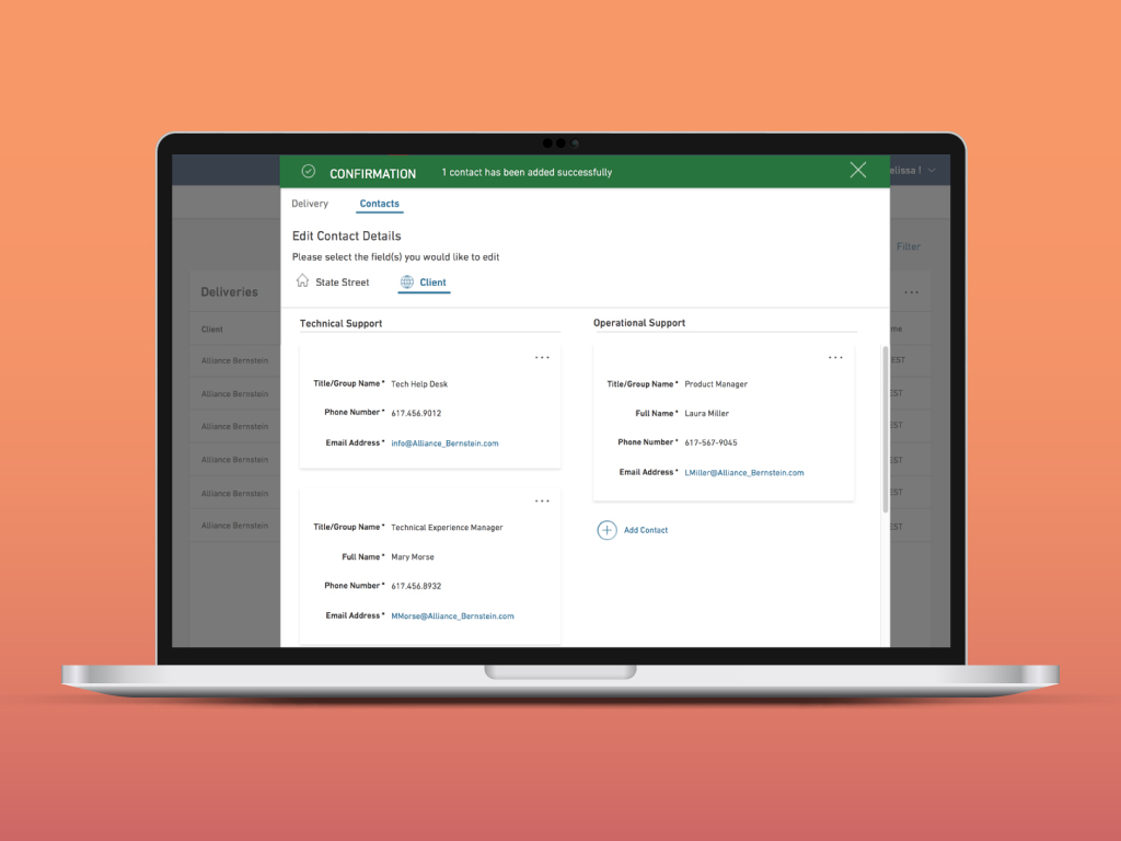 Contact Details Overlay