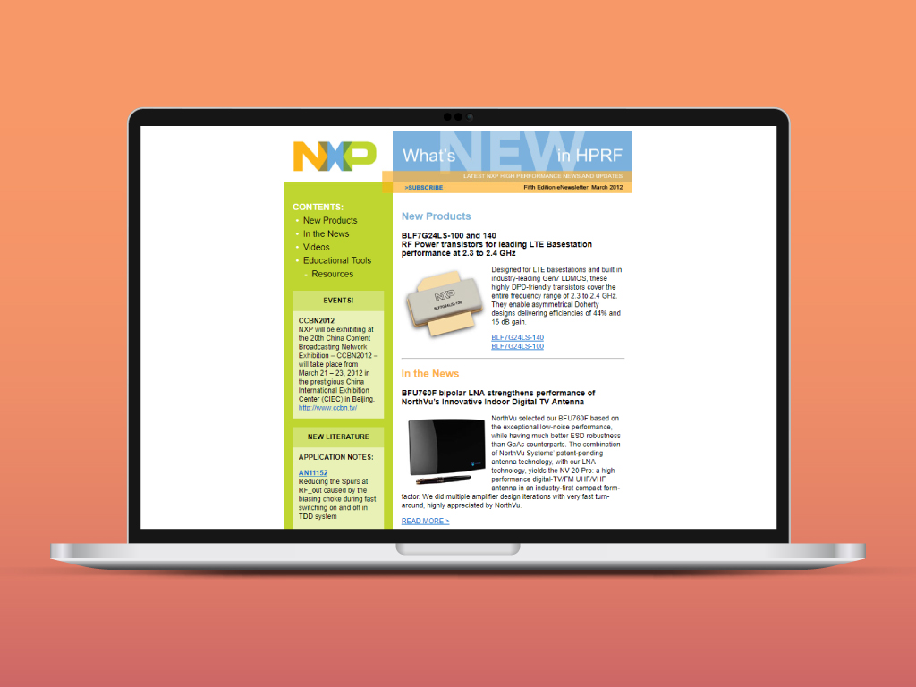 NXP Email Newsletter